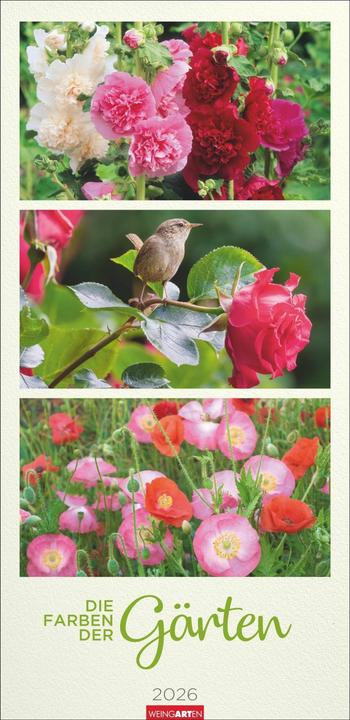 Die Farben der Gärten Kalender 2026 (33 x 68 cm, Harter Einband, Deutsch)