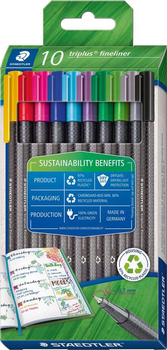 Actual product image Staedtler Triplus Fineliner (colour assorted, 10 x)