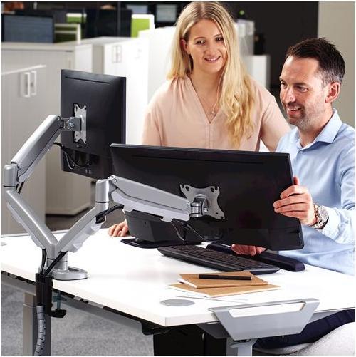 Actual product image Fellowes Eppa double monitor arm (Table, 30")