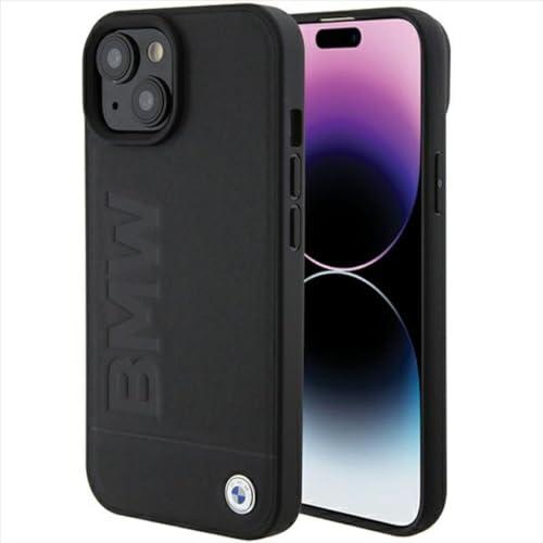 Image du produit BMW BMHCP15SSLLBK iPhone 15 6.1" czarny/black Tampon en cuir chaud (Apple iPhone 15)