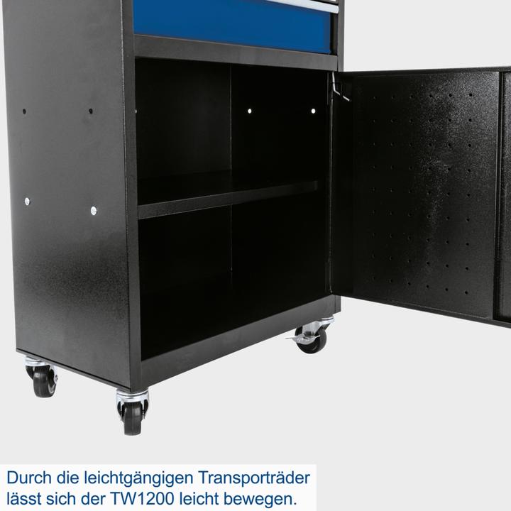 Scheppach Workshop trolley TW1200 - incl. 70 pcs. tools | 2in1 | removable tool box | mobile (70 x)