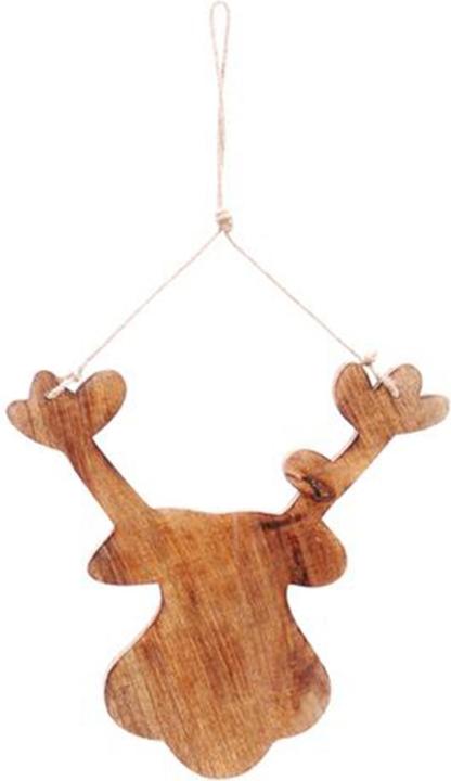 Produktbild Exner Garten und Wohnaccessoires RentierHänger Dost - natur - Holz - 30x30x1 cm