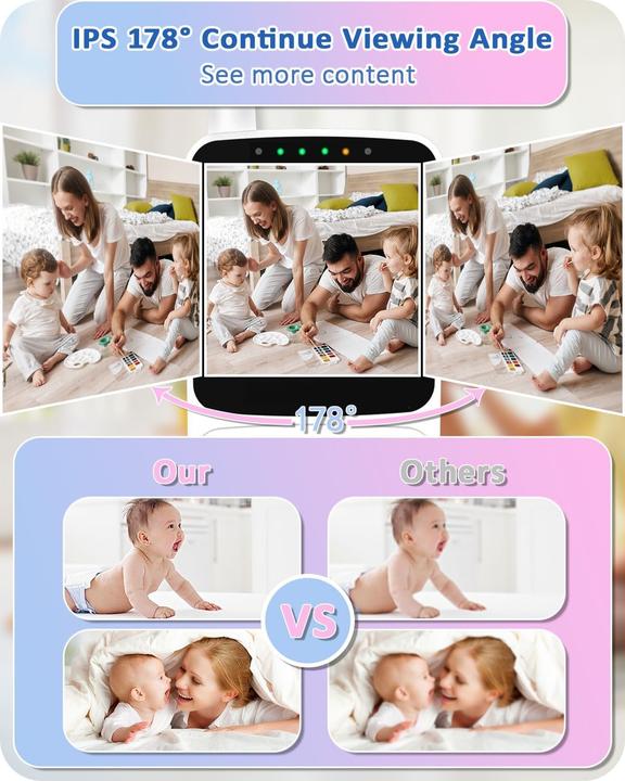 Actual product image HelloBaby HB6240 Babyphone mit Kamera (Video & Audio, 300 m)