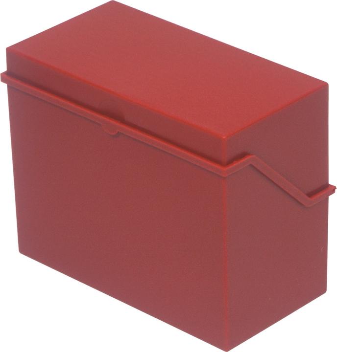 Produktbild Helit Klein-Karteikasten A6 quer, rot, unbestückt aus Polystyrol, für ca. 400 Karten