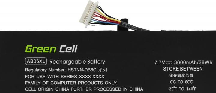 Actual product image GreenCell Laptop Battery AB06XL for HP Envy 13 - 7.7V - 3600mAh (6 Cells, 3600 mAh)