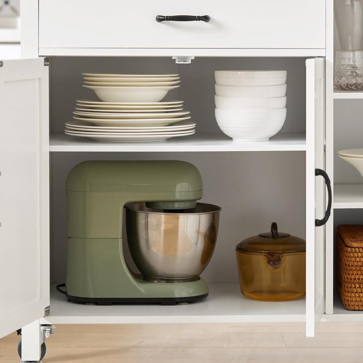 Actual product image SoBuy Design kitchen cabinet white Kitchen trolley with drawers
