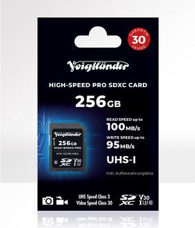 Actual product image Voigtländer High-Speed Prof. SDXC 256GB UHS-I Cl10 (256 GB, SDXC, UHS-I)