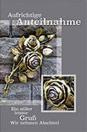 Produktbild Trauerkarte Anteilnahme, Rose gold (1 Stk.)