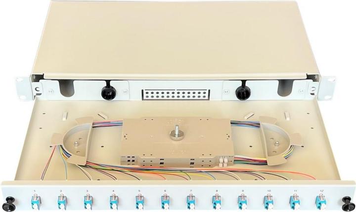 Produktbild Paschke Spleissbox/Patchpanel 48,30cm (19") 12xLCd OM3 AQUA 442405-12SA