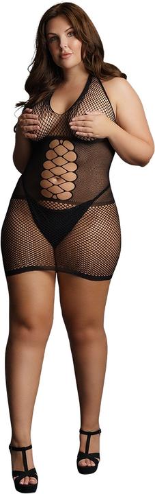Le Désir Peek-A-Boo fishnet dress (Plus Size)
