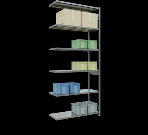 Actual product image Schulte Lagertechnik MULTIplus250 boltless add-on bay system with length bolts