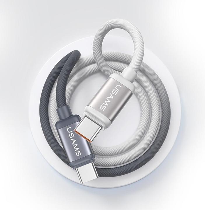 Immagine prodotto Usams Cable Bicolor Series SJ756 PD 60W USB-C/USB-C 1.2m black and white (1.20 m, 60 W)