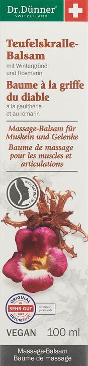 Actual product image Dr. Dünner Thin Devil's Claw Muscles Joints Bals Natrue Tb 100 ml (1 x, 100 ml, 125 g)