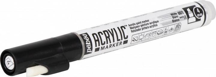 Immagine prodotto Pebeo Acrylic Marker Media Scapello Punta 4mm (Bianco, 4 mm)