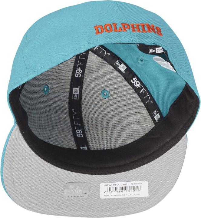 Actual product image New Era 59Fifty Cap - NFL RETRO Miami Dolphins aqua (7 3/4)