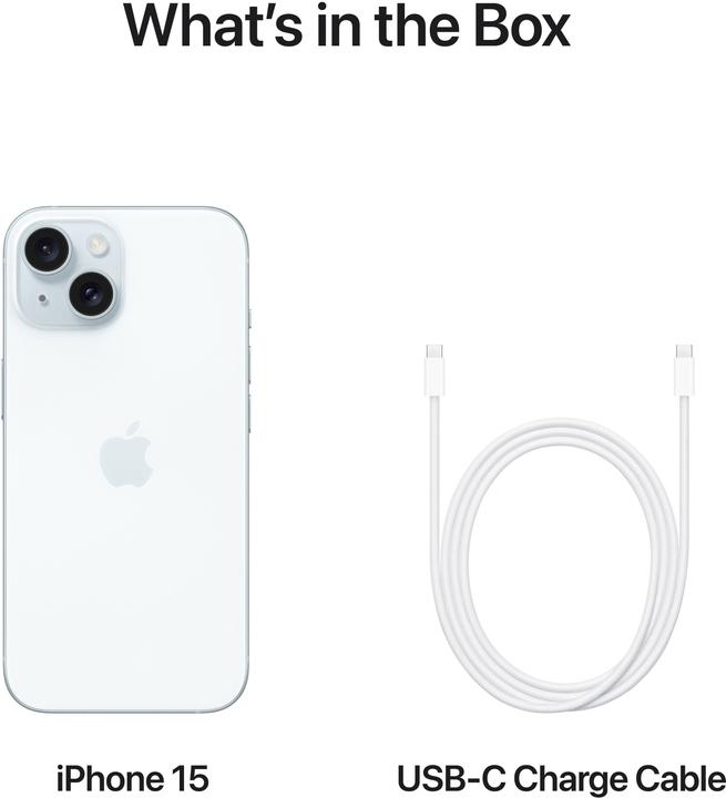 Productafbeelding Apple iPhone 15 (128 GB, Blauw, 6.10", SIM + eSIM, 48 Mpx, 5G)
