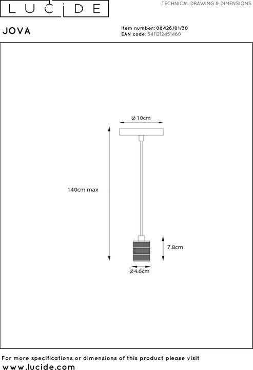 Actual product image Lucide Jova (E27)