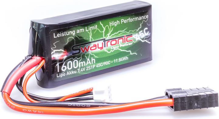 Actual product image Swaytronic Sway-TRX 2S 7.4V 1600mAh 45C/90C TRX (7.40 V, 1600 mAh)
