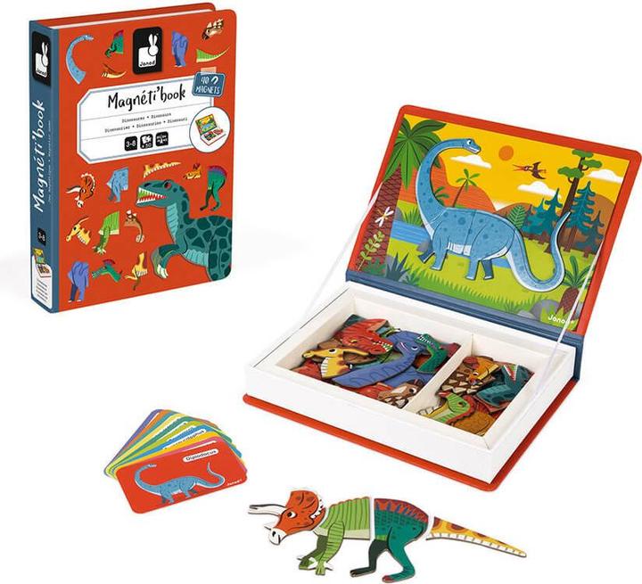 Actual product image Janod Magneti'book Dinosaur (English, Italian, French, German)