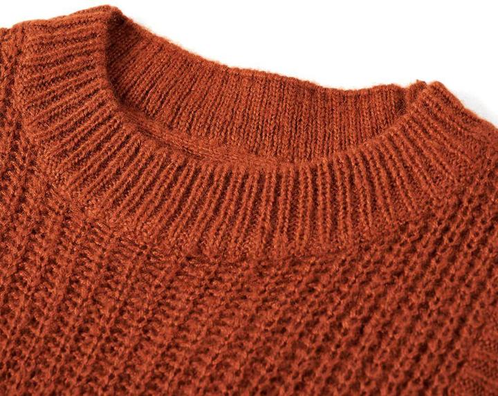Produktbild VidaXL Kinder-Pulloverweste Gestrickt Cognac 104,Material: 67 (104)