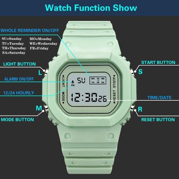 Immagine prodotto Cbx Quadro Sportuhr Digitaluhr mit Silikonarmband Schwarz (Orologio digitale)