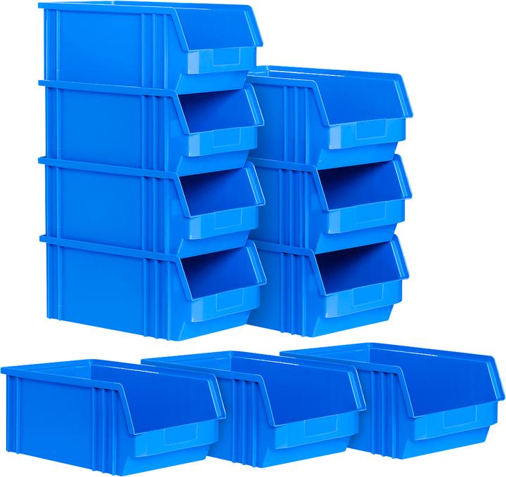 Produktbild Schäfer Shop 10er-Set Sichtlagerkasten SSI Schäfer TF 14/7-4, Polyethylen, L 230 x B 150 x H 122 mm, 2,6 l, bl...