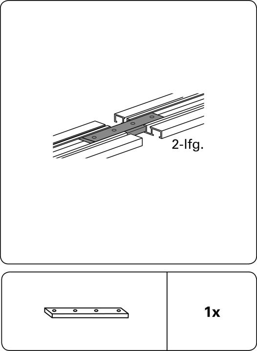 Produktbild Gardinia Schienenverbinder für Aluminium-Vorhangschiene 2-läufig weiss
