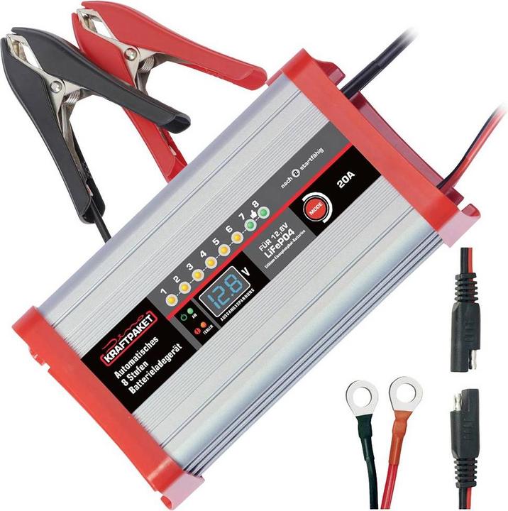 Produktbild Dino KRAFTPAKET LifePo4 20A 136342 Kfz-Ladegerät 12V (12V, 20 A)