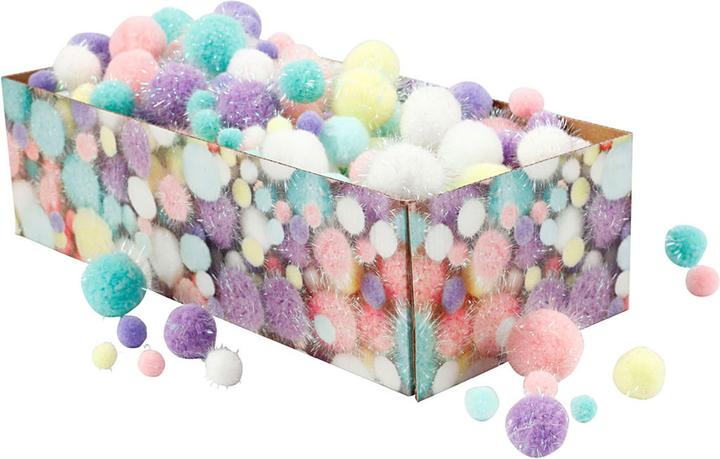 Produktbild Creativ Company Pom-poms Pastelkleuren, 400gr.