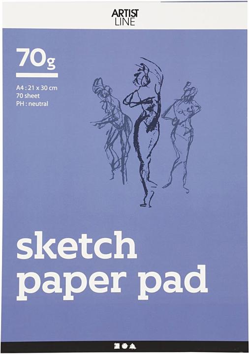 Actual product image Creativ Company Schetsblok Wit A4 70gr, 70 Vellen (A4)
