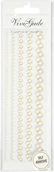 Produktbild Creativ Company Halve Plakparels Wit 2-8mm, 140st.