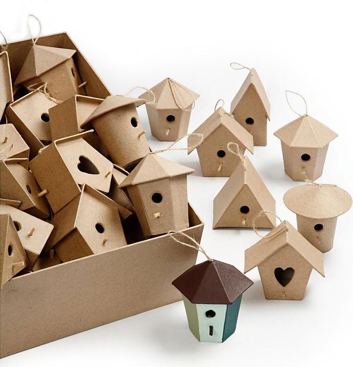 Actual product image Creativ Company Vogelhuisjes Papier-maché, 60st.