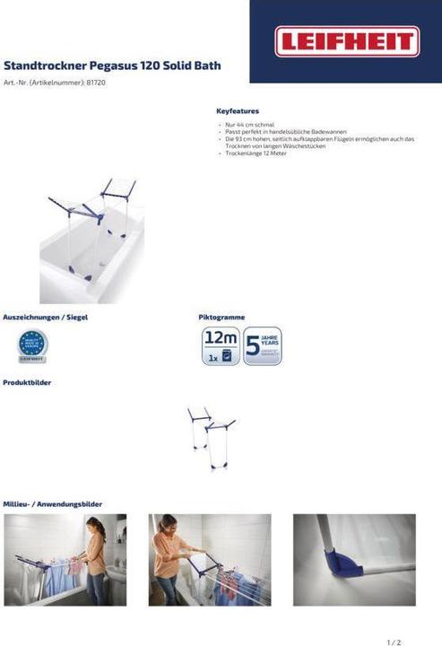 Productafbeelding Leifheit Pegasus 120 Compact (12 m)