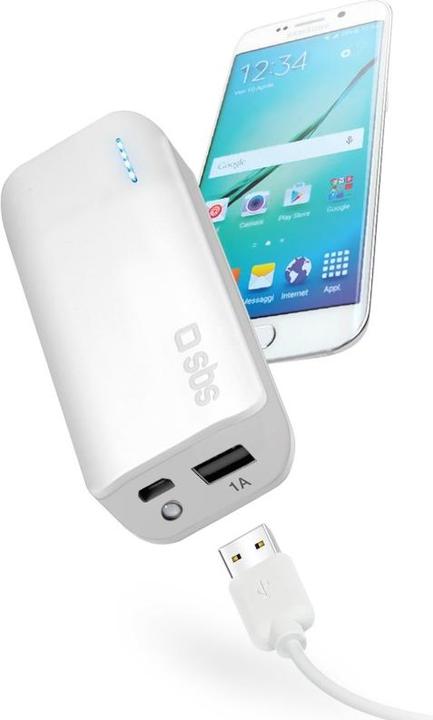 Actual product image SBS Compact Power bank 6600 mAh (6600 mAh, 24.42 Wh)