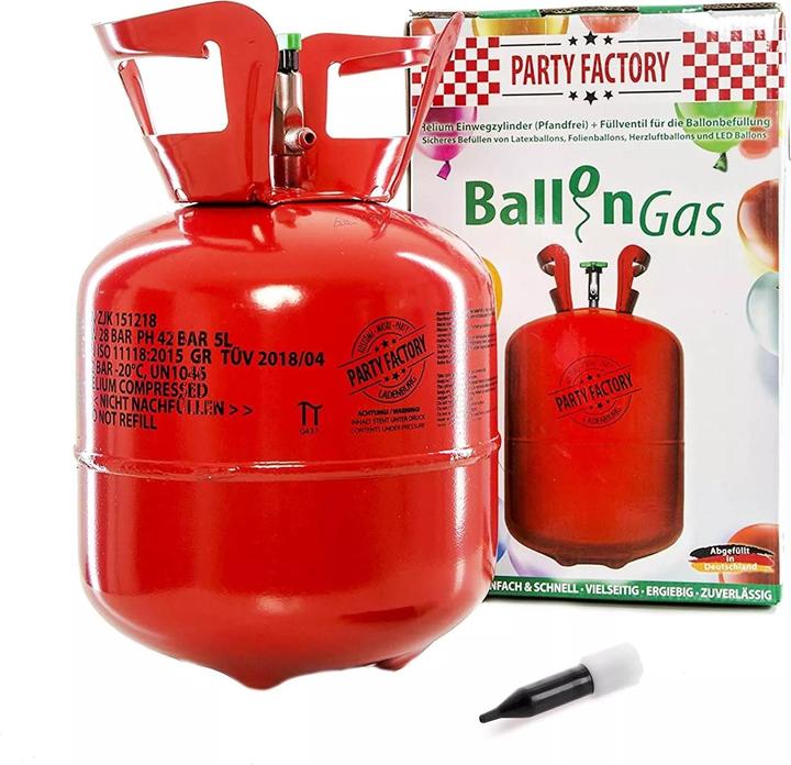 CreaDiva Helium disposable cylinder for up to 20 midi balloons - 140 litres / 0.14 m3