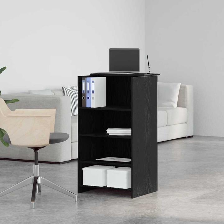 Actual product image VidaXL Reception counter black 55x50x103.5 cm wood-based reception counter