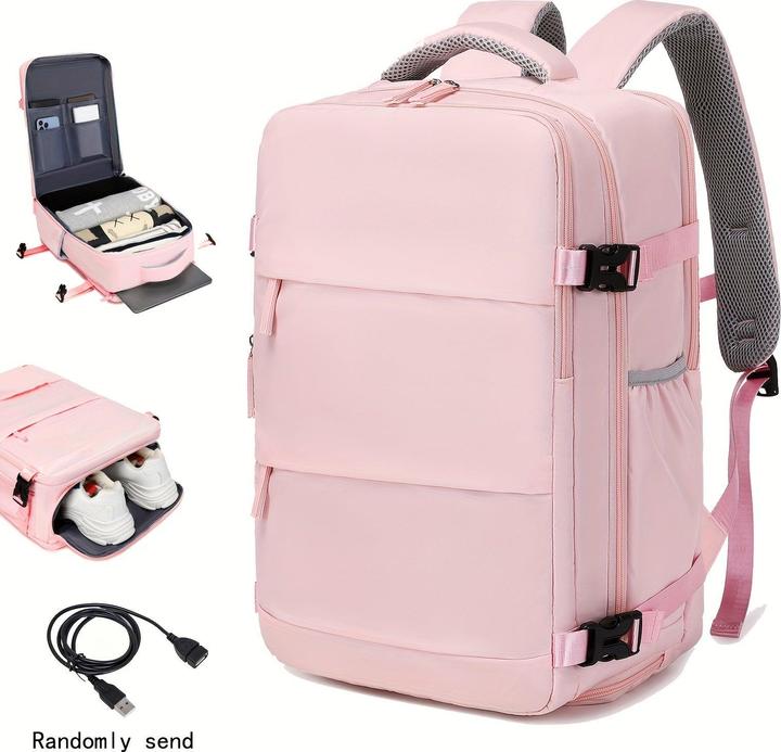 Only-Bags.Store Reise-Rucksack mit Schuhfach, erweiterbare Gepäcktasche, Laptop-Schultasche mit grosser Kapazität