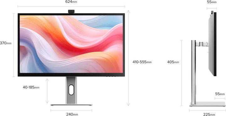 Produktbild Alogic Clarity Pro +Webcam u. PD USB C (3840 x 2160 Pixel, 27")