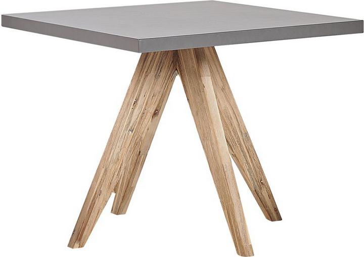 Produktbild Beliani Gartenmöbel Set Faserzement grau 4-Sitzer Tisch quadratisch OLBIA/TARANTO (90 cm)