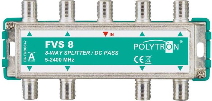 Polytron F-distributor 8-way 5-2400MHz FVS 8 DC feed-through 3061900 (Terminal strips)