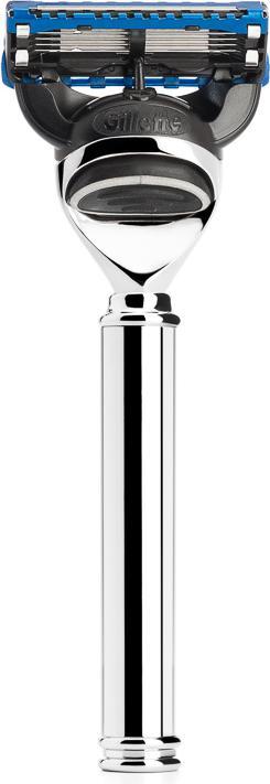 Actual product image Mühle 5-blade razor, compatible with Gillette® Fusion™, chrome-plated metal handle