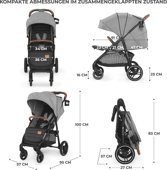 Image du produit KinderKraft poussette GRADE PLUS GREY