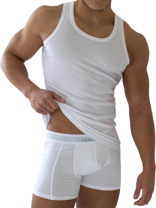 Produktbild Normani 5 Stück Herren-Unterhemd Feinripp Weiss (XS)