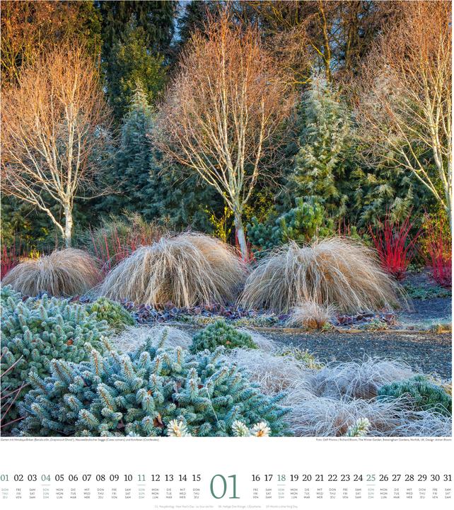 Produktbild Paradiesische Gärten Kalender 2026 (48 x 54 cm, Englisch, Deutsch, Französisch)