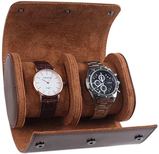 PhoneLook Luxuriöse und hochwertige Uhren Aufbewahrungs Box und weichem Uhrenkissen 2 Uhren