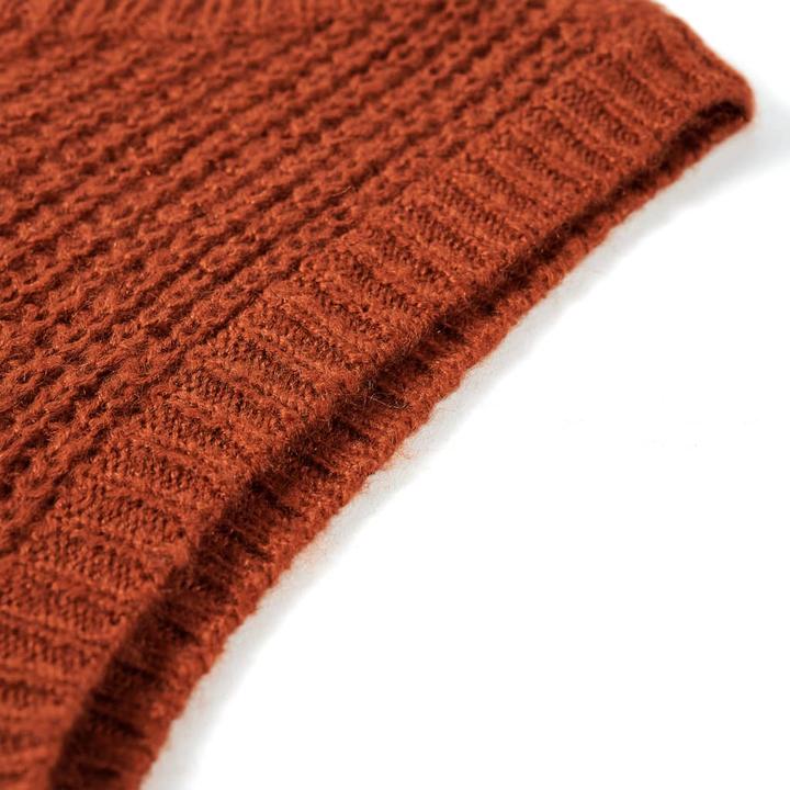 Produktbild VidaXL Kinder-Pulloverweste Gestrickt Cognac 104,Material: 67 (104)