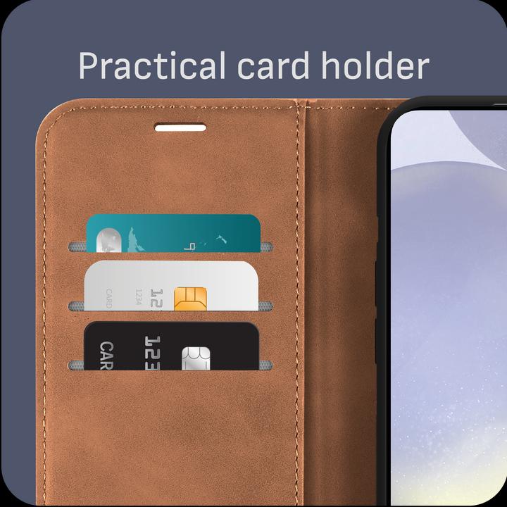Produktbild Cazy Premium-Geldbörsen-Etui, Magnetisches Geldbörsen-Etui, Kartenfächer, Ständer (Samsung Galaxy S25+)