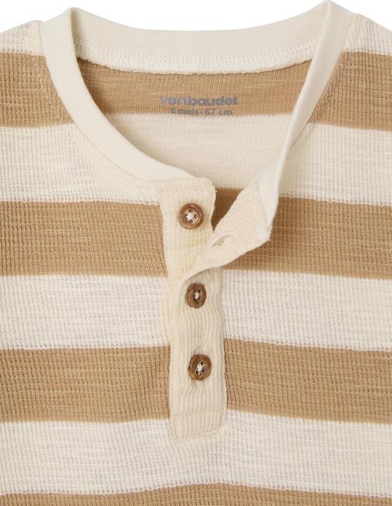 Produktbild Vertbaudet Bio-Kollektion: Gestreiftes Baby Shirt aus Waffelpikee (80)