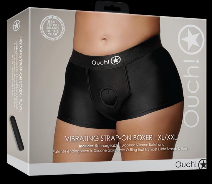 Ouch! Vibrating Strap-on Boxer - XL/XXL