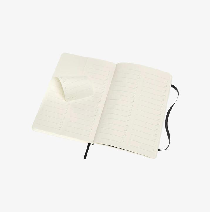 Image du produit Moleskine Carnet de notes professionnel L/A5, couverture souple, noir (A6, À rayures, Couverture souple)